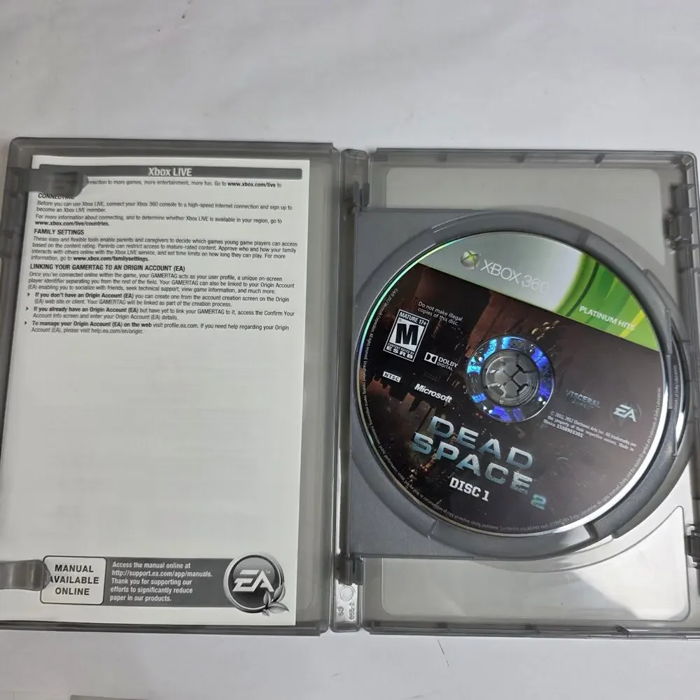 Dead Space 2 Platinum Hits Xbox 360 2 Disc Game No Manual Tested Working